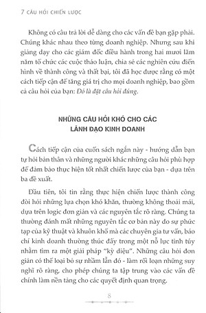 Sách 7 Câu Hỏi Chiến Lược - Tiếp Cận Đơn Giản Để Thực Thi Tốt Hơn
