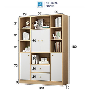 Tủ Sách Siêu Lớn Nhiều Ngăn Hiện Đại SIB Decor KSG46