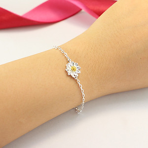 Lắc tay bạc nữ đẹp cúc họa mi LTN0110