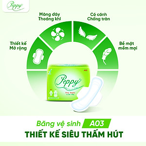 Băng Vệ Sinh AO3 Ngày Và Đêm, Siêu Thấm, Siêu Mỏng Nhẹ, Mặt Lưới, Có Cánh (7 Miếng)