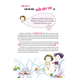 Sách Cẩm Nang Bé Gái Tuổi Dậy Thì - Quyển 1: 160 Câu Hỏi - Đáp Về Sinh Lí Bạn Gái Tuổi Dậy Thì