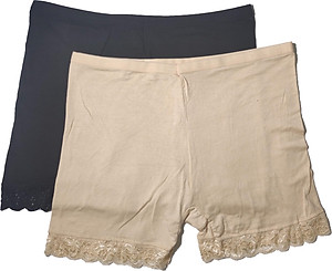 Combo 4 Quần mặc trong váy chất cotton siêu mịn 2 màu đen và 2 màu be