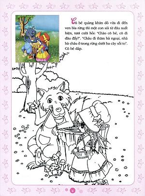 Sách Cổ Tích Tô Màu Công Chúa - Cô Bé Quàng Khăn Đỏ