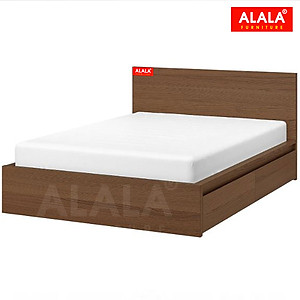 Giường ngủ ALALA38 + 2 hộc kéo / Miễn phí vận chuyển và lắp đặt/ Đổi trả 30 ngày/ Sản phẩm được bảo hành 5 năm từ thương hiệu ALALA/ Chịu lực 700kg