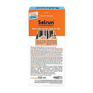 Dầu gội Selsun hỗ trợ giảm ngứa dành cho da đầu gàu 1% (250ml)