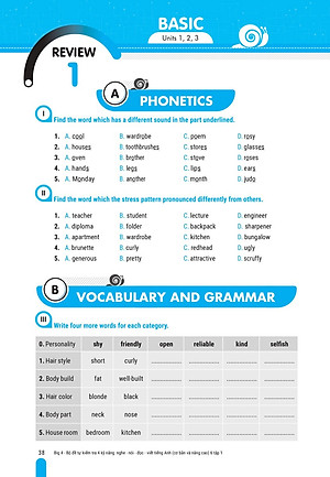 Big 4 Bộ Đề Tự Kiểm Tra 4 Kỹ Năng Nghe - Nói - Đọc - Viết Tiếng Anh (Cơ Bản Và Nâng Cao) 6 Tập 1 (Global) _Mega