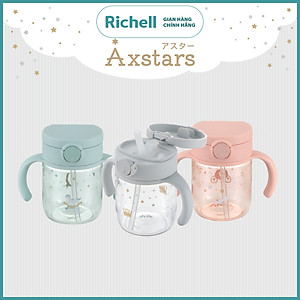 Bình ống hút AXSTARS Richell Nhật Bản 200ml chống sặc cho bé từ 6 tháng | Baby