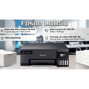 Máy In phun màu Epson L8050 Wifi - Hàng Chính Hãng