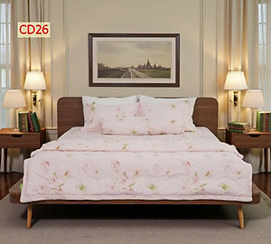 Bộ Ga 4 món Cotton Đũi Tatana mền mịn, thoáng mát  Mẫu ngẫu nhiên ( chọn mẫu ib shop )