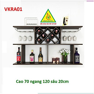 Kệ rượu trang trí treo tường VKRA01A 