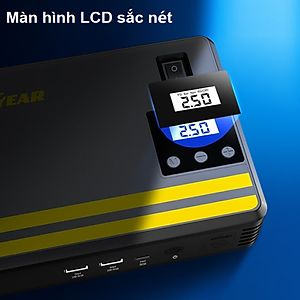 Bộ kích điện kiêm bơm lốp ô tô và sạc dự phòng Goodyear GY-5296 - Hàng nhập khẩu