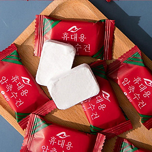 Khăn giấy nén rửa mặt dạng viên kẹo hàn quốc, khăn nén ướt dạng viên