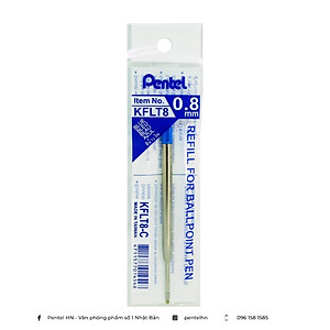 Ruột Bút Ký Nhật Bản Pentel B811 - KFLT8 | Ngòi 0.8mm | 2 Màu Mực (Xanh, Đen)