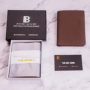 Ví nam, bóp nam da bò sáp Mexico Bụi Leather V102 - Bảo hành 12 tháng