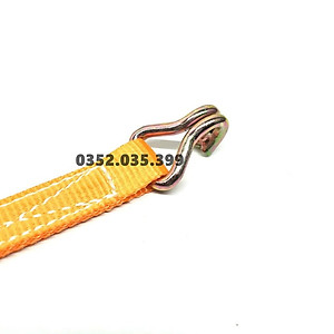 Dây cảo chằng hàng tăng đơ bản 25mm, Có Móc J, dài 1m-8m, tải trọng 1 tấn, chất liệu Polyeter cường lực