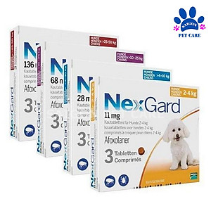 Viên nhai Nexgard trị ve rận, bọ chét cho chó (1 viên) - 4-10kg