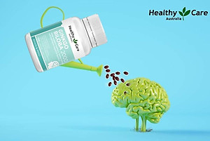 Bổ não Úc Healthy Care Ginkgo Biloba 2000 Hỗ trợ các vấn đề tuần hoàn não, Cải Thiện Trí Nhớ, lưu thông máu, Tăng khả năng nhận thức - OZ Slim Store