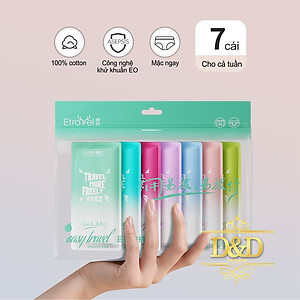 Combo 7 quần lót cotton nữ nhiều màu du lịch dùng 1 lần