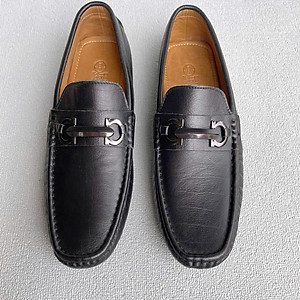 Giày Nam Da Bò Cao Cấp Trường Hải Đế Cao Su GN303 hai màu đen, nâu