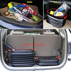 Thùng Đựng Đồ  - Thùng Co Giãn Ô Tô - Đựng Đồ Để Cốp Sau Gập Gọn