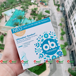 Băng Vệ Sinh Tampon Ob - Siêu Thấm Hút - Nhỏ Gọn - Dạng Nút - Nhập Khẩu Đức - Đủ Size Giọt Tampons Ob