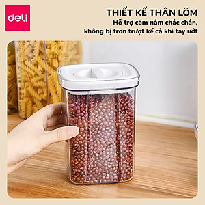 Hộp Nhựa Đựng Thực Phẩm Khô DELI- Hộp Nhựa Đựng Ngũ Cốc Đồ Khô Nắp Kín Chống Ẩm Mốc Nắp Kín Sắp Xếp Nhà Bếp Bảo Quản Thực Phẩm Phân Chia Thực Phẩm Chống Mùi Tủ Lạnh Chống Tràn Chống Rò Rỉ