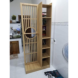 Vách sen liền kệ vân gỗ HUCHU gỗ mdf phủ melamine chống thấm bên bỉ chắc chắn