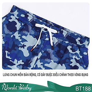 Bộ bơi cỡ lớn cho bé trai mập béo, quần 2 lớp chống lộ rộng rãi có túi để đồ, áo thiết kế riêng thoải mái hơn cho bé big size | BT188