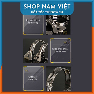 Đai Siết Cổ Dê Inox Chịu Tải Nặng, Có Tay Vặn