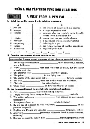 Bài Tập Tiếng Anh Lớp 9 (Có Đáp Án)