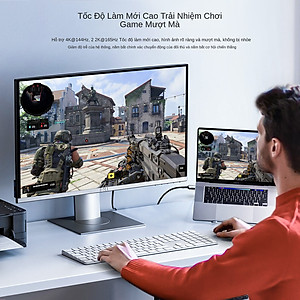 Cáp DisplayPort FIRO - Dây DisplayPort 1.4 8K/60Hz/32,4Gbps - Dài 2 Mét Lõi Dù Dùng Cho Tivi/ Máy Tính/ Playstation - Hàng Chính Hãng