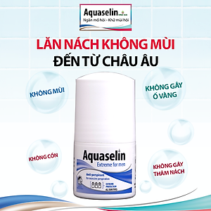 (+5ml FREE) Combo 2 Hộp Lăn Khử Mùi AQUASELIN Extreme For Men Không Gây Ố Vàng Áo, Giảm Mồ Hôi Hiệu Quả Hộp 50ml