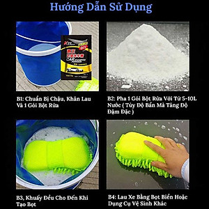 Túi Bột Rửa Xe Ô Tô, Xe Máy Car Shampoo Powder - Bột Vệ Sinh Xe Đánh Bay Vết Bẩn Hiệu Quả
