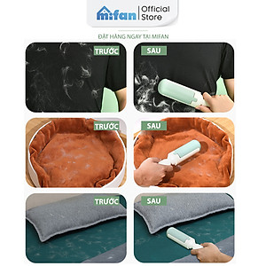 Căy lăn bụi lông chó mèo tĩnh điện đa năng Mifan - Bàn chải lưỡi silicon hai chiều hút sạch hiệu quả - Vệ sinh vải quần áo, chăn ga, nệm, sofa
