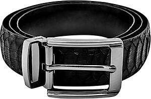 Thắt Lưng Nam Da Trăn VIP Đầu Kim Huy Hoàng HT4327 - Đen