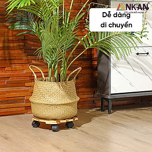 Đế Lót Chậu Cây Có Bánh Xe ANKAN - Lắp Ráp Theo Ý Khách Hàng Chọn Kích Thước Đế Và Tải Trọng Của Đế - Hàng Chính Hãng