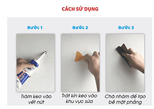 Keo Bột bả vá tường thông minh siêu tốc tiện lợi tặng kèm bay khi mua 2 sản phẩm trở lên