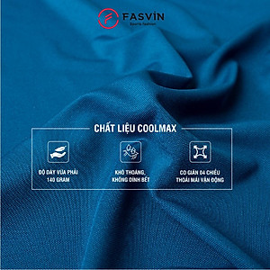 Áo Thun Nam FASVIN Vải COOLMAX Mềm Mát Co Giãn chất đẹp Hàng Nhà Máy TS23572.HN