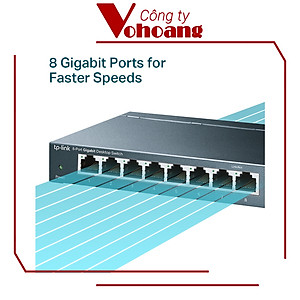 Bộ Chia Tín Hiệu Swich TP-Link SG108 Để Bàn 8 Cổng 10/100/1000Mbps - Hàng Chính Hãng