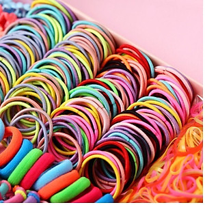 Hộp thun cột tóc cho bé, hộp thun 780 chi tiết dành cho bé gái, set kẹp tóc cho bé