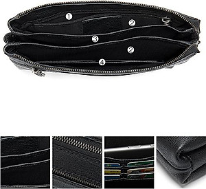 Clutch da bò thật cao cấp BAOHA LEATHER BHM8986 Ví da cầm tay cao cấp.