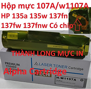 Hộp mực dành cho HP MFP 135A 135w 137fn 137fw 137fnw - 107w - w1107a 107A Có chip lắp vào là in, mới 100% Hàng chính hãng Alpha Cartridge