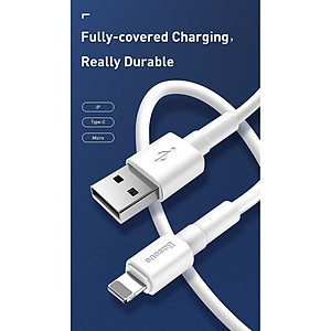 Cáp sạc nhanh siêu bền Baseus Mini White dùng cho Smartphone/ Tablet -Hàng Chính Hãng