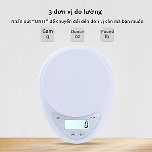 Cân Tiểu Ly Điện Tử Mini Nhà Bếp Cân Thực Phẩm Loại 5Kg Tiện Lợi Cân Tiểu Ly Điện Tử Nhà Bếp Mini Làm Bánh Đồ Ăn Nguyên Liệu Chính Xác Cao Tặng Kèm Pin