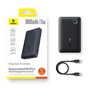 Pin sạc dự phòng Baseus EnerFill FP11 10000mAh 15W Dual-Port - Hàng chính hãng