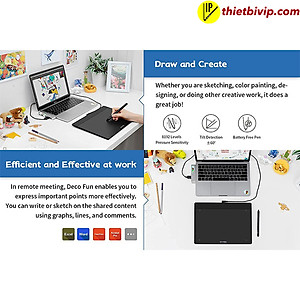 Bảng Vẽ Điện Tử XP-Pen Deco Fun L 10X6 inch Android Hỗ Trợ Cảm ứng Nghiêng kèm Bút Vẽ Không Sạc P01 - Hàng Chính Hãng