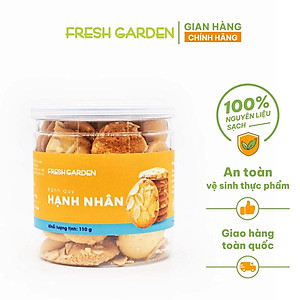 Bánh Quy Hạnh Nhân Ăn Vặt FRESH GARDEN Dinh Dưỡng Vượt Trội Thơm Ngon Tốt Cho Sức Khỏe Hộp 110g