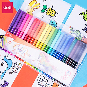  Bút màu nước 1.0mm Deli, 12 màu/18 màu/hộp - EC10003/EC10013
