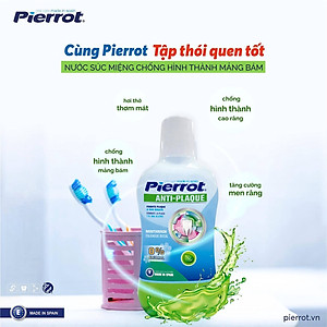 Nước súc miệng chống hình thành mảng bám PIERROT 500ml