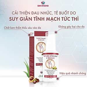 Bộ Sản Phẩm Hỗ Trợ Bệnh Suy Giãn Tĩnh Mạch Vascovein (Viên uống & Kem thoa)